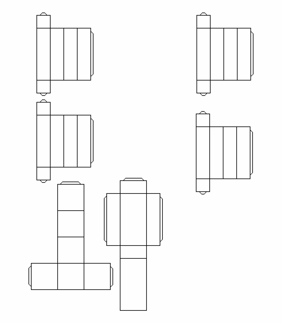 Minecraft Blank Paper Craft Template – Diagram, Transparent For Minecraft Blank Skin Template