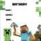 Minecraft Invite | Minecraft Party | Minecraft Birthday In Minecraft Birthday Card Template