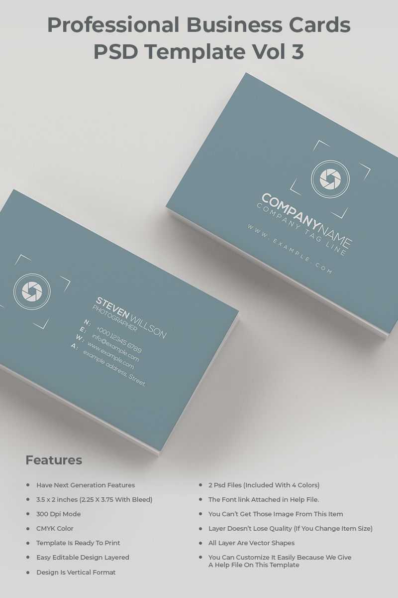 Minimal & Sophisticated Photography Business Card Corporate Within Photographer Id Card Template