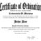 Minister License Certificate Template 10 Best Images Of Regarding Certificate Of Ordination Template