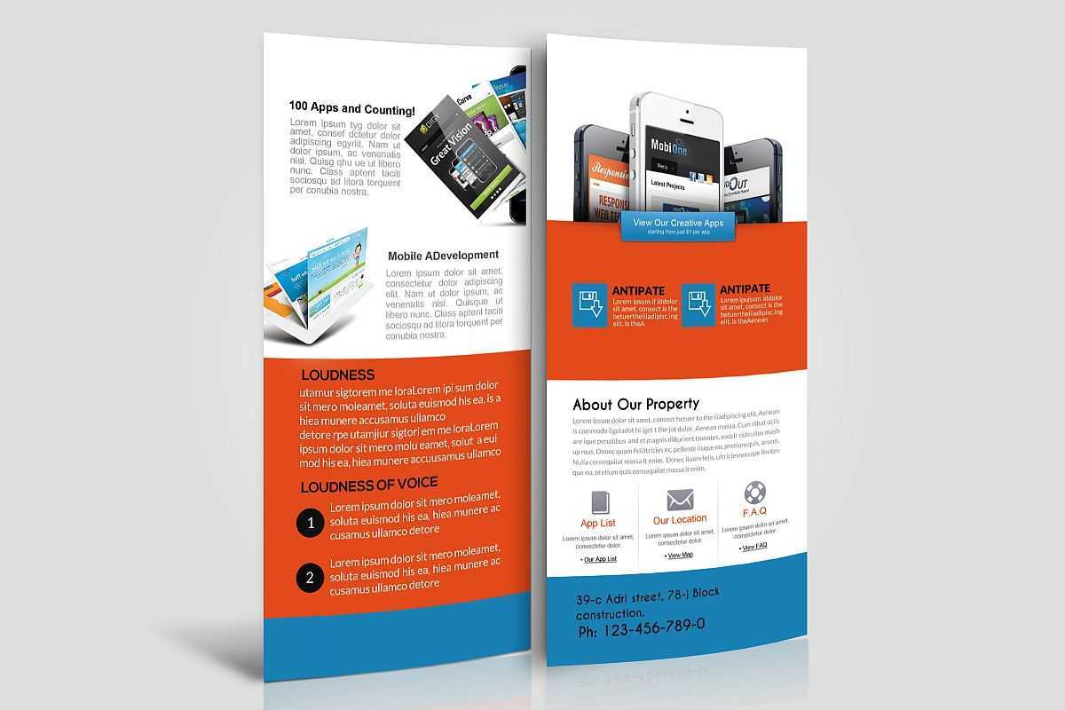 Mobile App Dl Rack Card Template Within Dl Card Template
