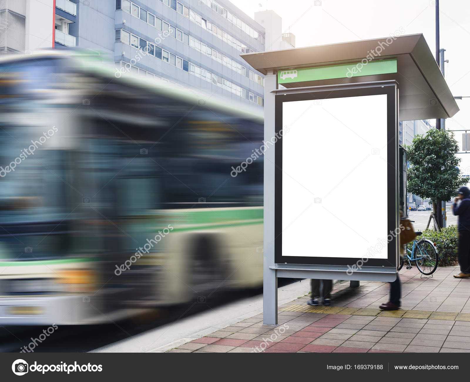 Mock Up Billboard Banner Template At Bus Shelter Media Regarding Street Banner Template