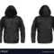 Mockup With Realistic Black Hoodie Vector Image Within Blank Black Hoodie Template