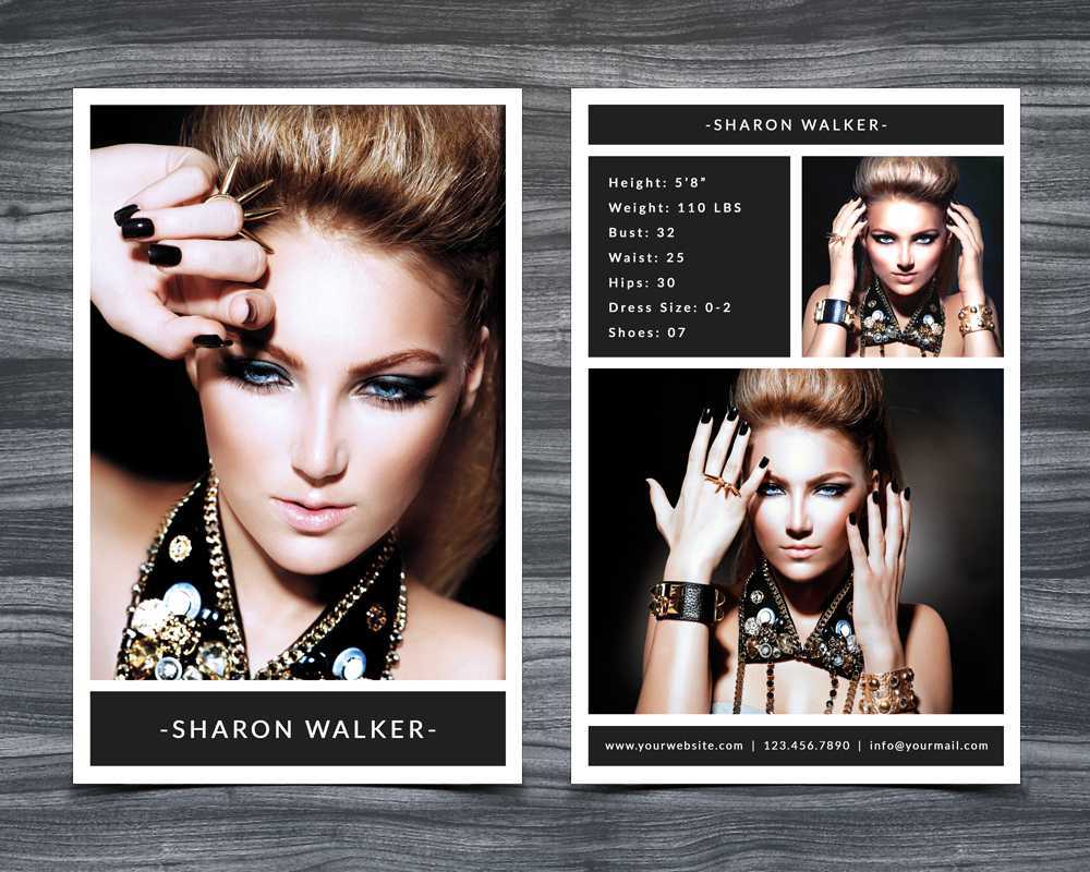 Model Comp Card Template Inside Model Comp Card Template Free