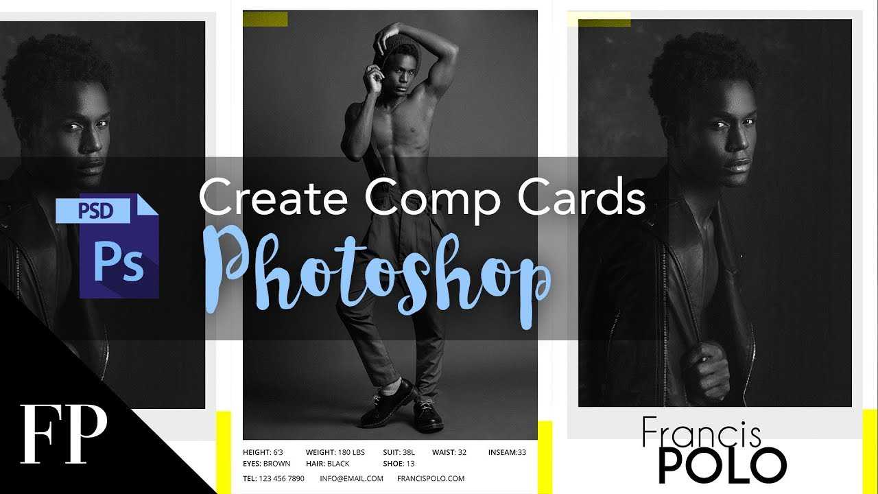 Model Comp Card With Adobe Photoshop + Free Template Intended For Free Zed Card Template