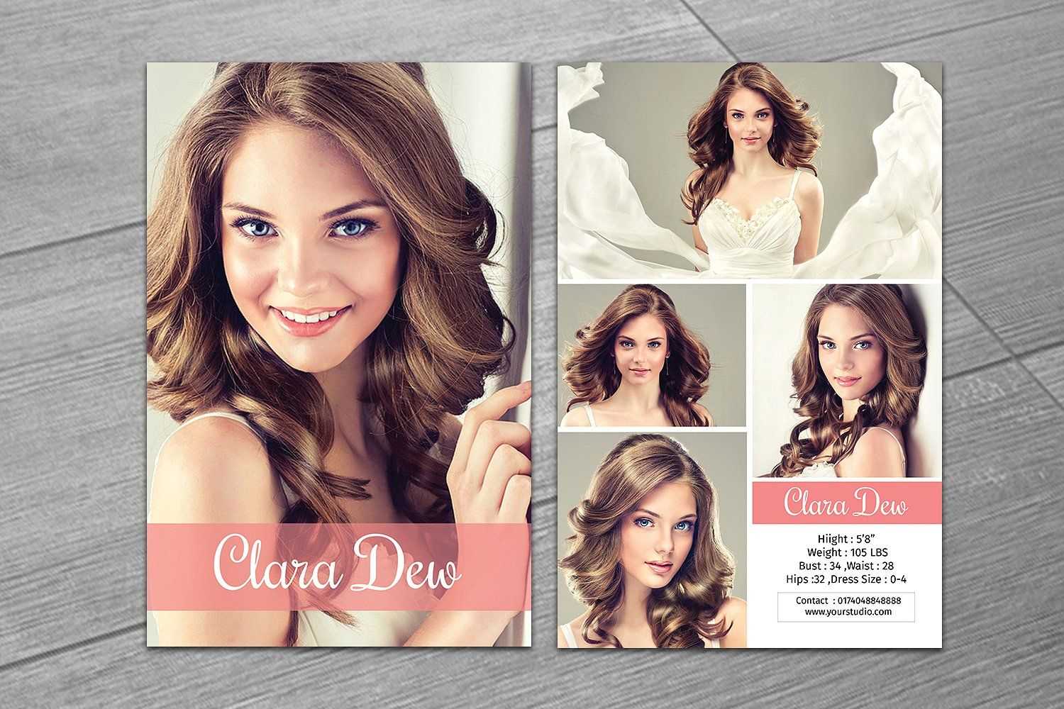 Modeling Comp Card Template V247Template Shop On For Free Zed Card Template