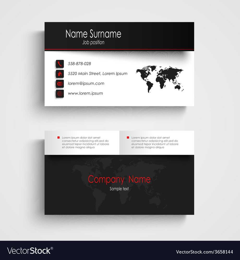 Modern Black White Business Card Template In Black And White Business Cards Templates Free