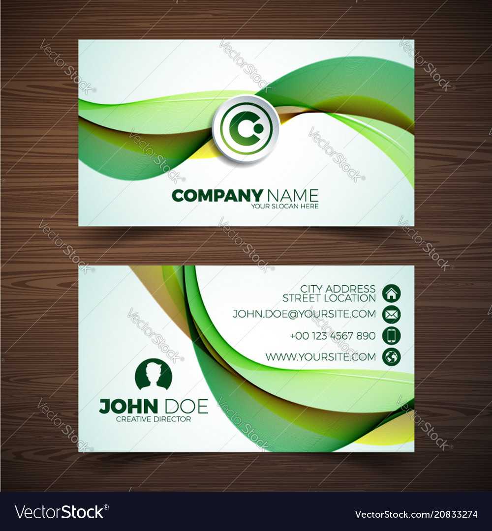 Modern Business Card Design Template With With Regard To Modern Business Card Design Templates