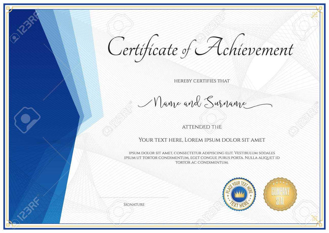 Modern Certificate Template For Achievement, Appreciation, Participation.. With Templates For Certificates Of Participation