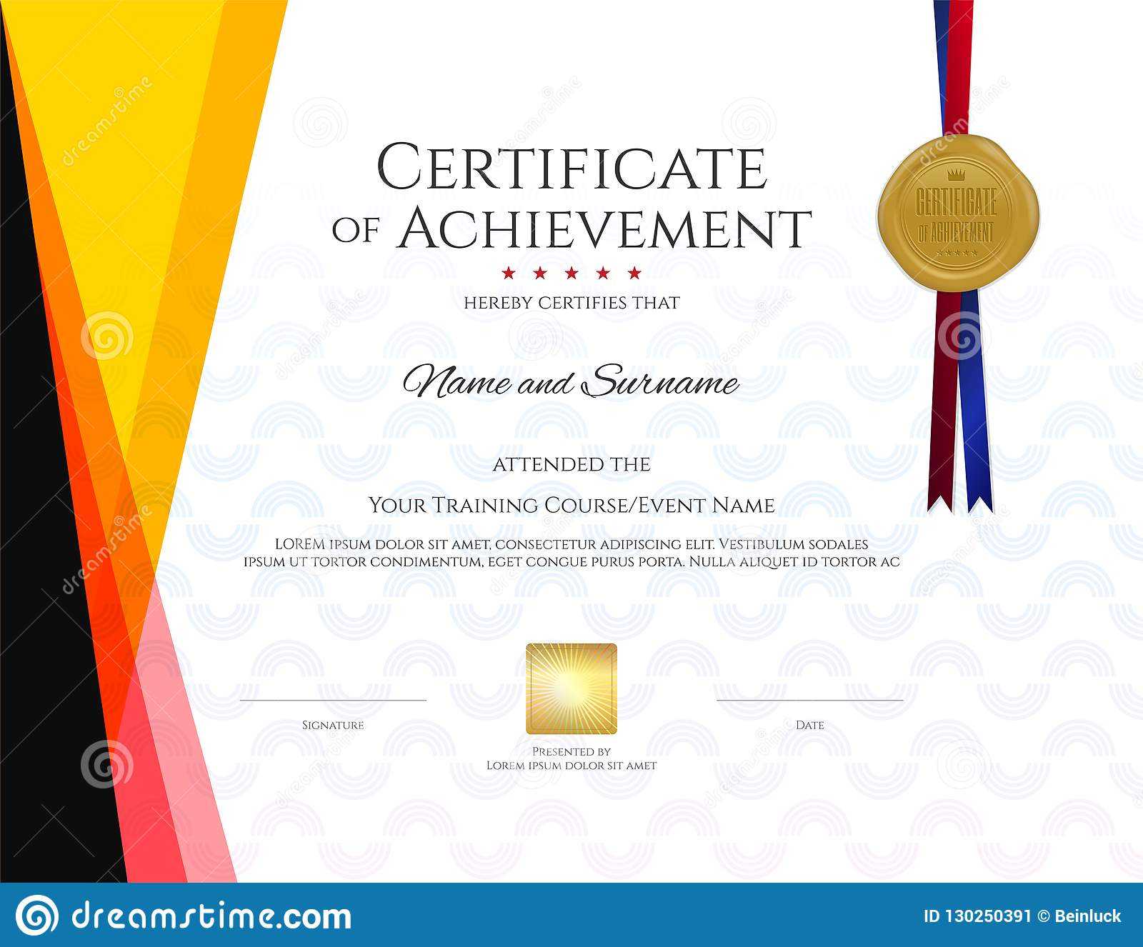 Modern Certificate Template With Elegant Border Frame For Christian Certificate Template