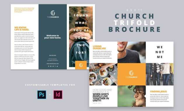 Modern Church Trifold Brochure - Brochures | Design: Graphic with Welcome Brochure Template