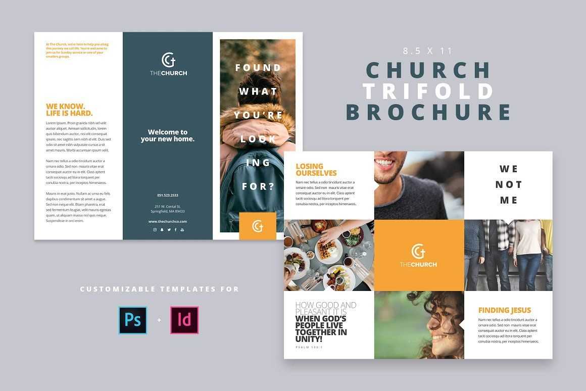 Modern Church Trifold Brochure - Brochures | Design: Graphic With Welcome Brochure Template