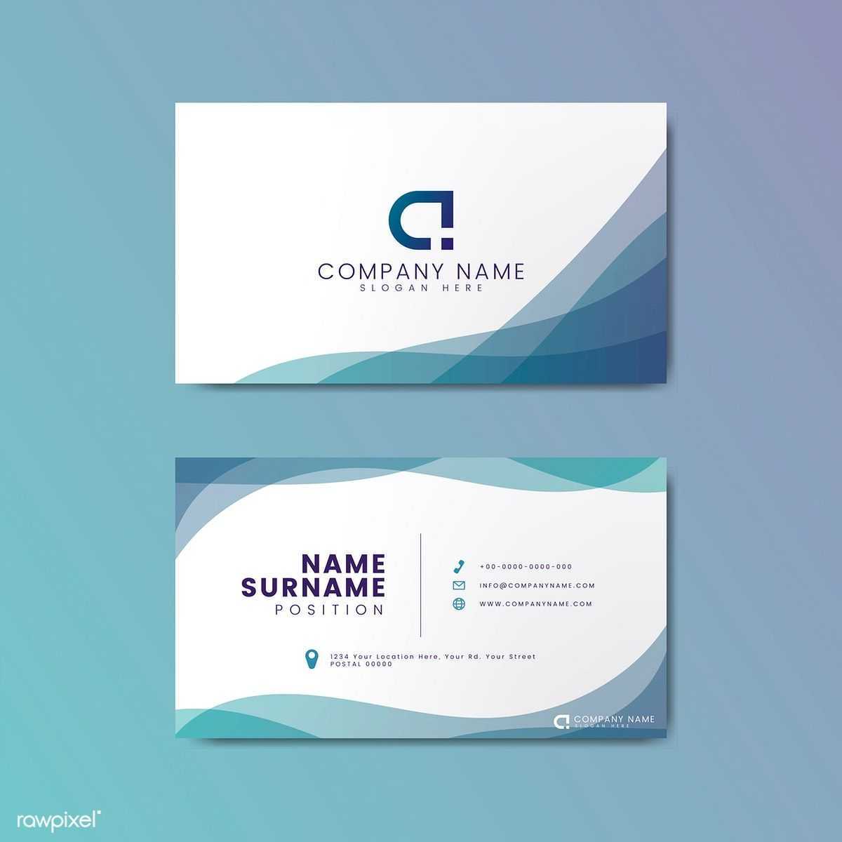 Modern Geometric Business Card Design | Free Image Inside Calling Card Free Template