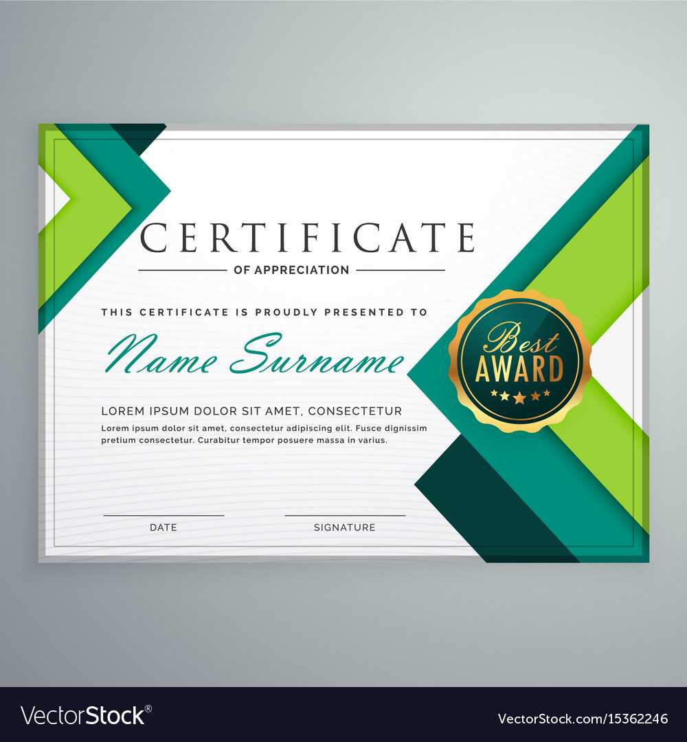 Modern Geometric Shape Certificate Design Template Intended For Design A Certificate Template