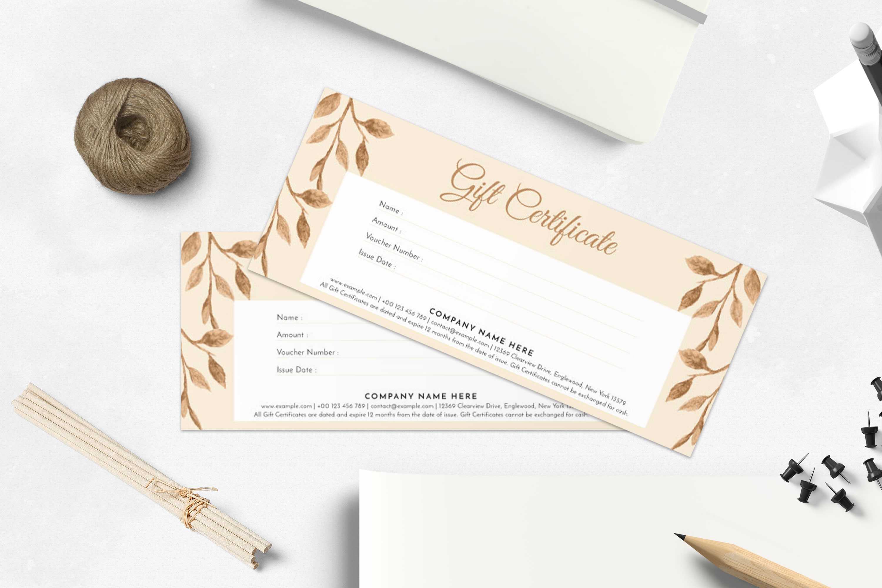 Modern Gift Certificate Template Throughout Company Gift Certificate Template