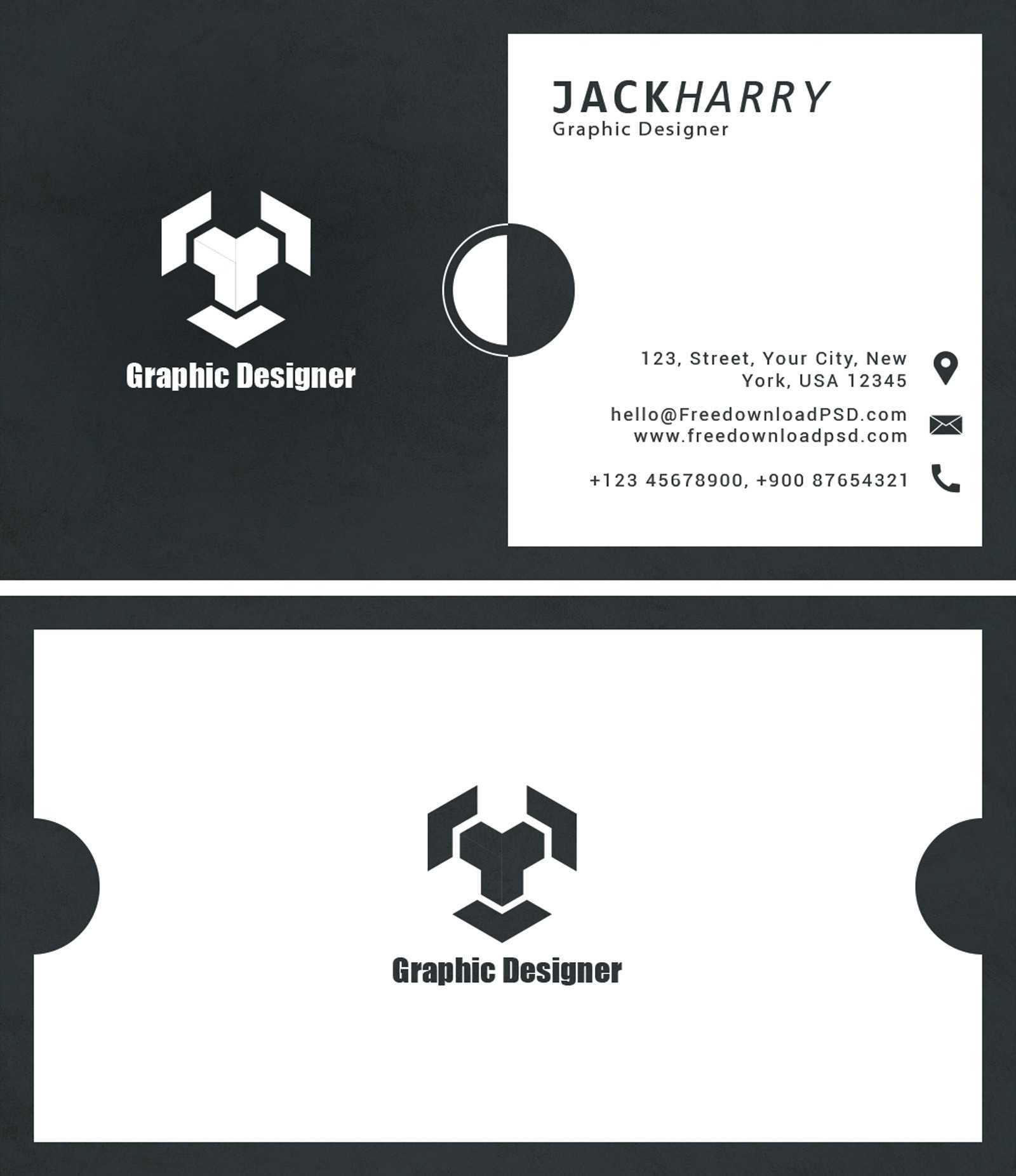Modern Graphic Designer Business Card Psd Template Within Business Card Maker Template