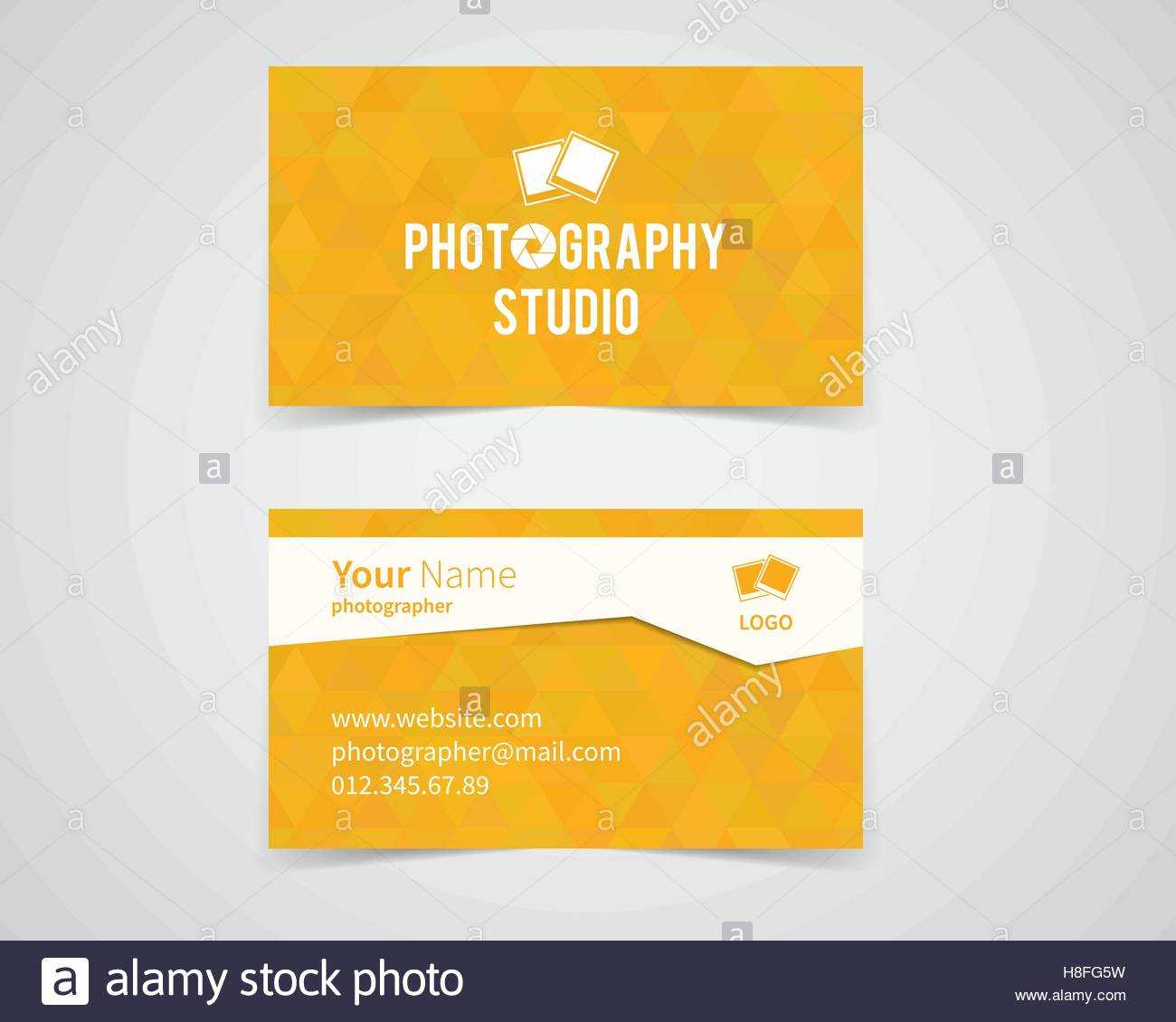 Modern Light Business Card Template For Photography Studio In Photographer Id Card Template