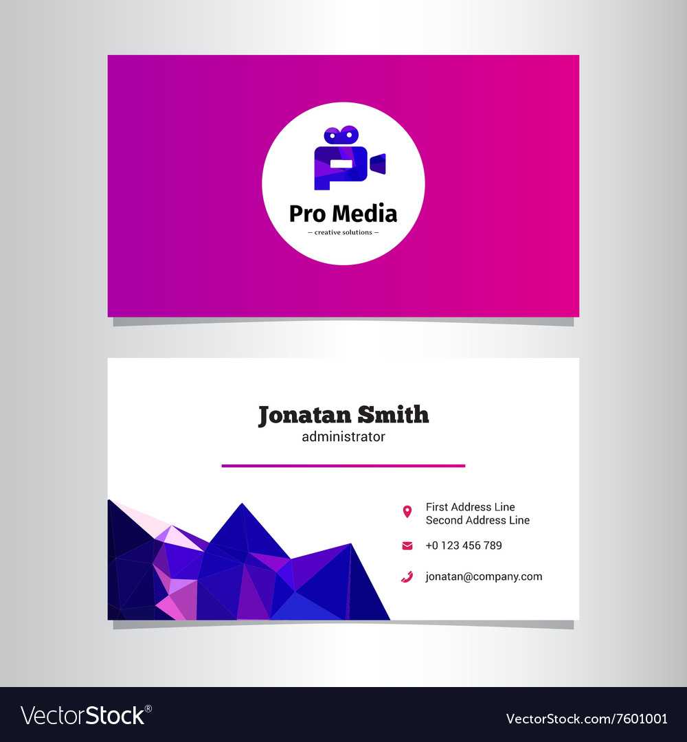 Modern Media Agency Business Card Template In Advertising Card Template