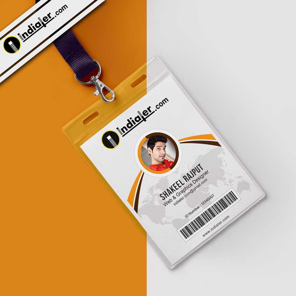Modern Office Identity Card Free Psd Template – Indiater Throughout College Id Card Template Psd