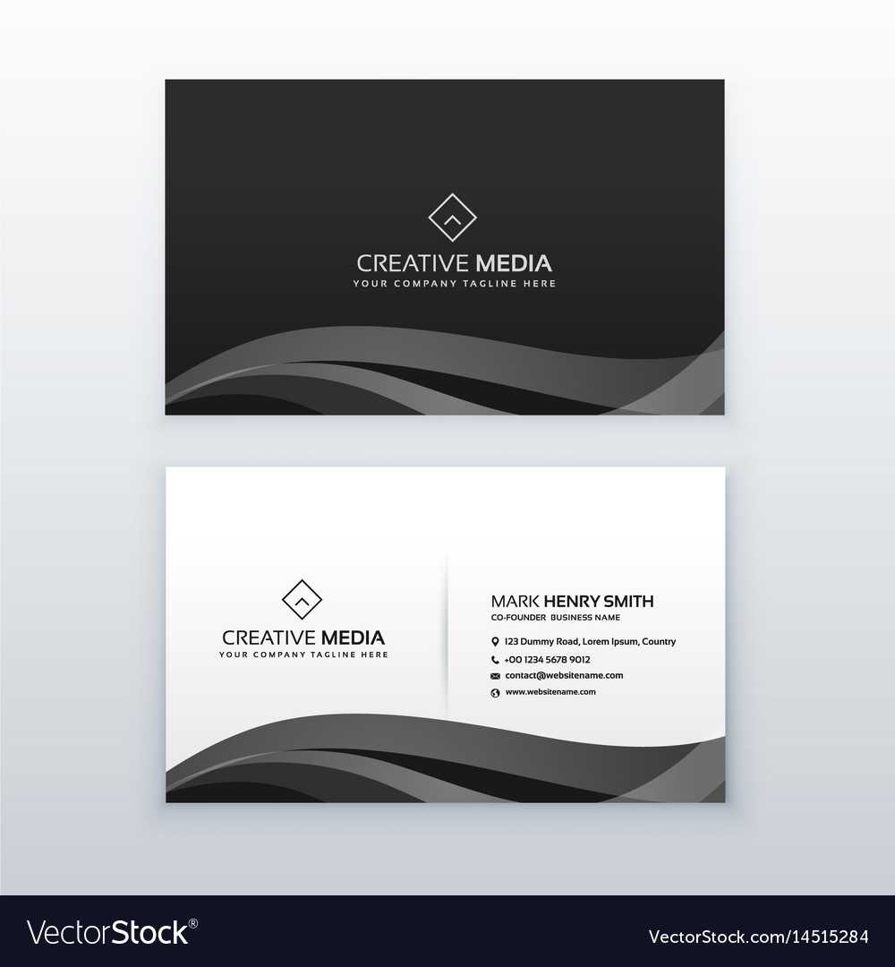 Modern Professional Dark Business Card Design In Modern Business Card Design Templates