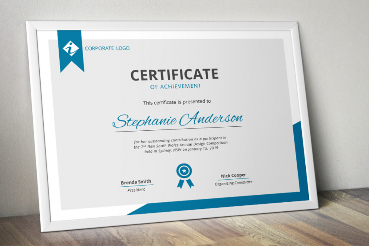 Modern Word Certificate Template For Word 2013 Certificate Template