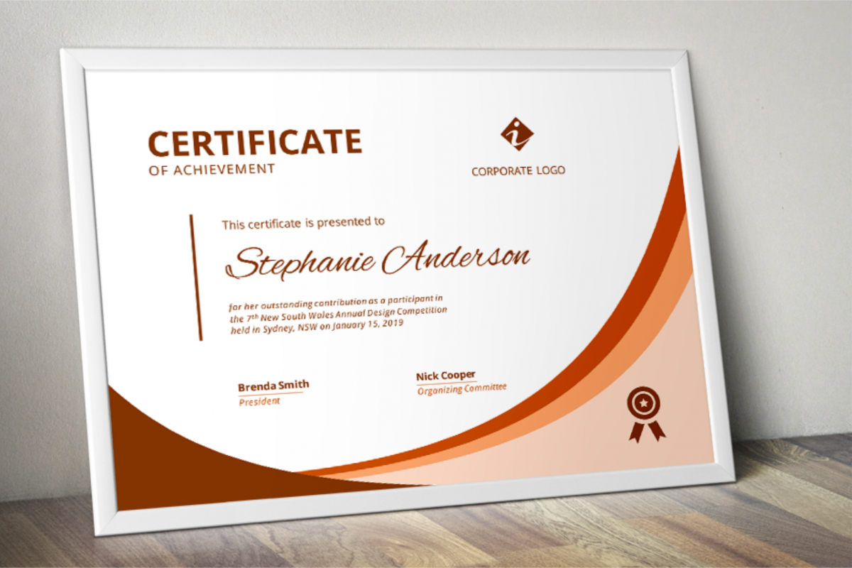Modern Word Certificate Template With Word 2013 Certificate Template