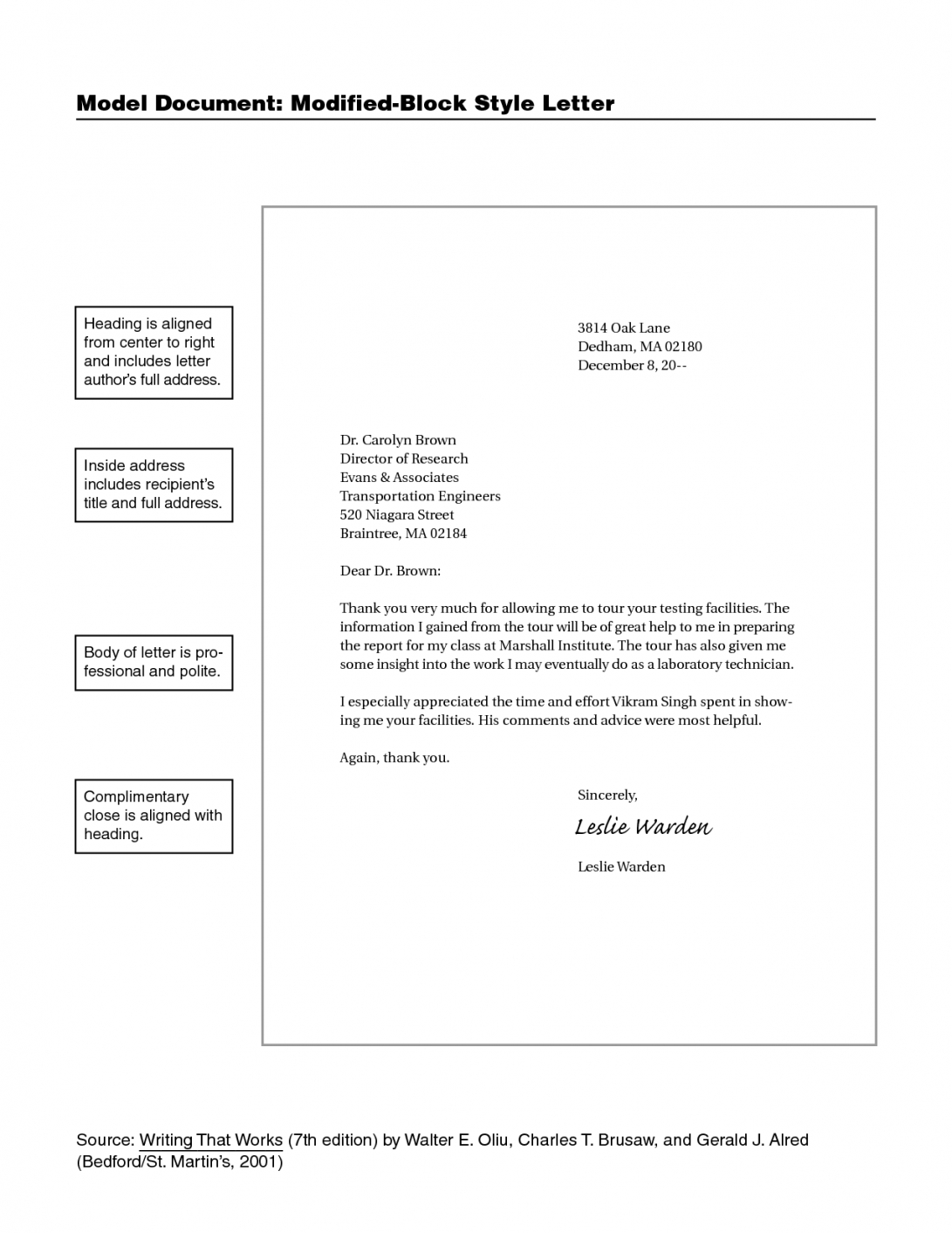 Modified Block Style Business Letter Cover Templates Full With Modified Block Letter Template Word