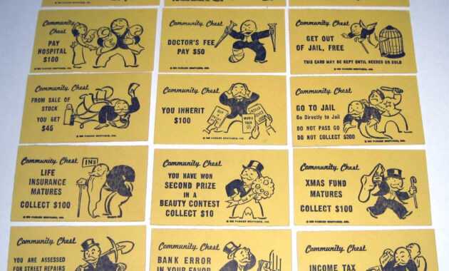 Monopoly Chance And Community Chest Cards | Design Context throughout Monopoly Chance Cards Template
