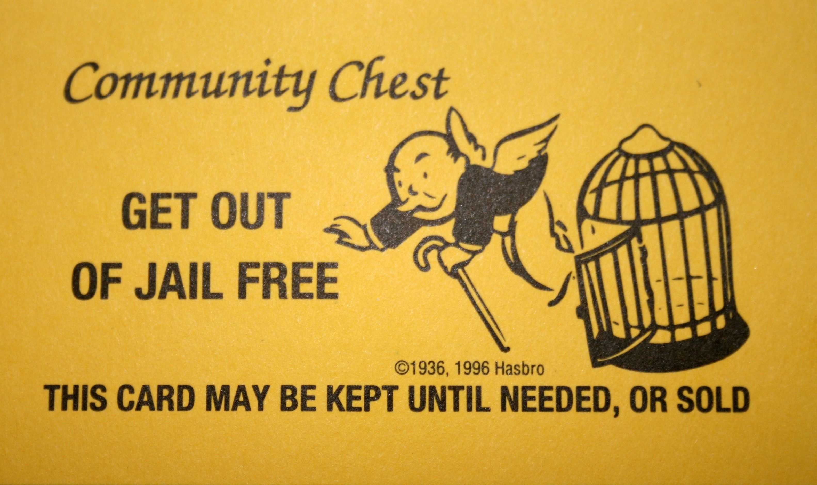Monopoly Get Out Of Jail Free Card Printable Quality Images For Get Out Of Jail Free Card Template