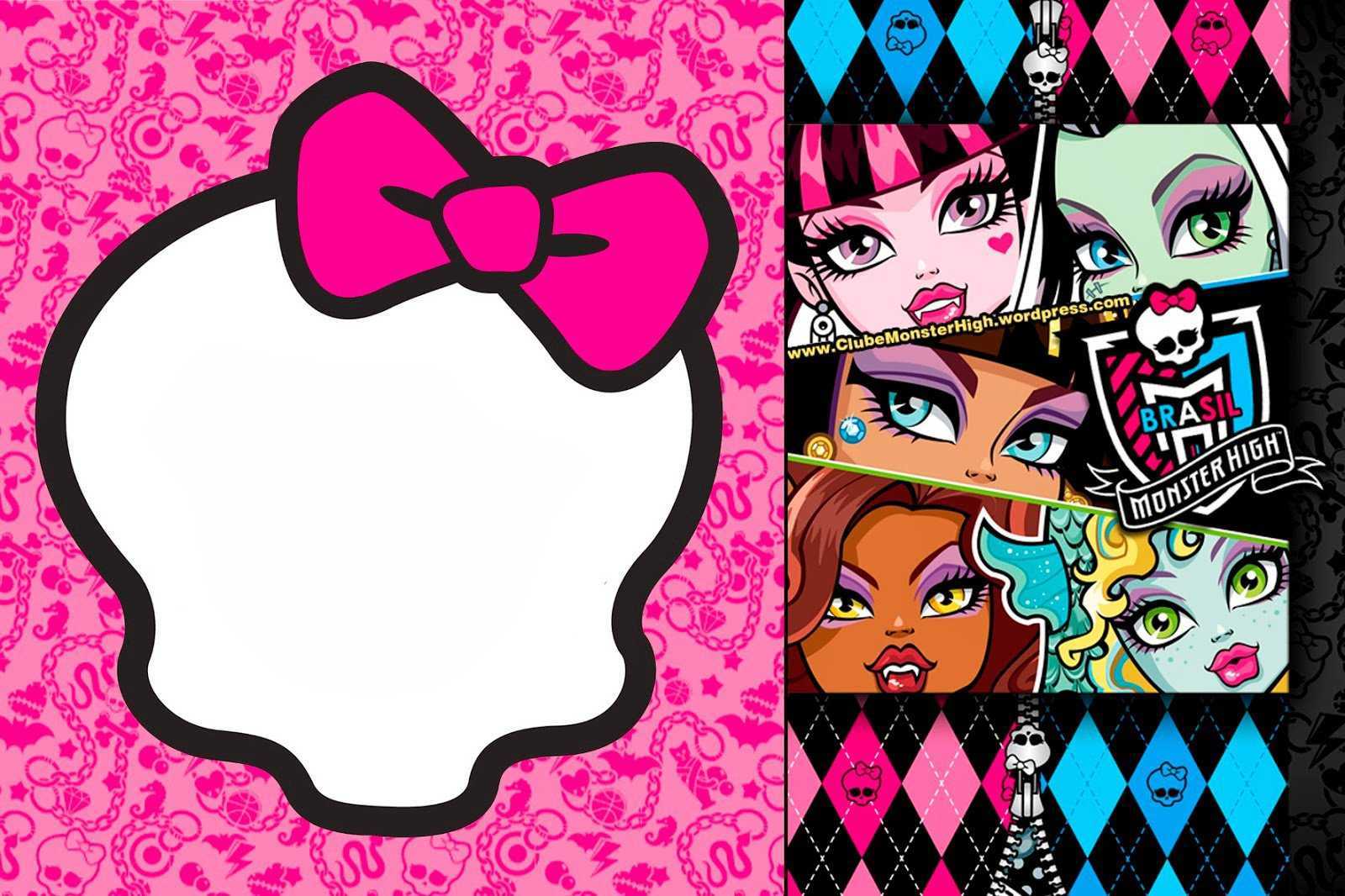 Monster High Birthday Invitation Inside Monster High Birthday Card Template