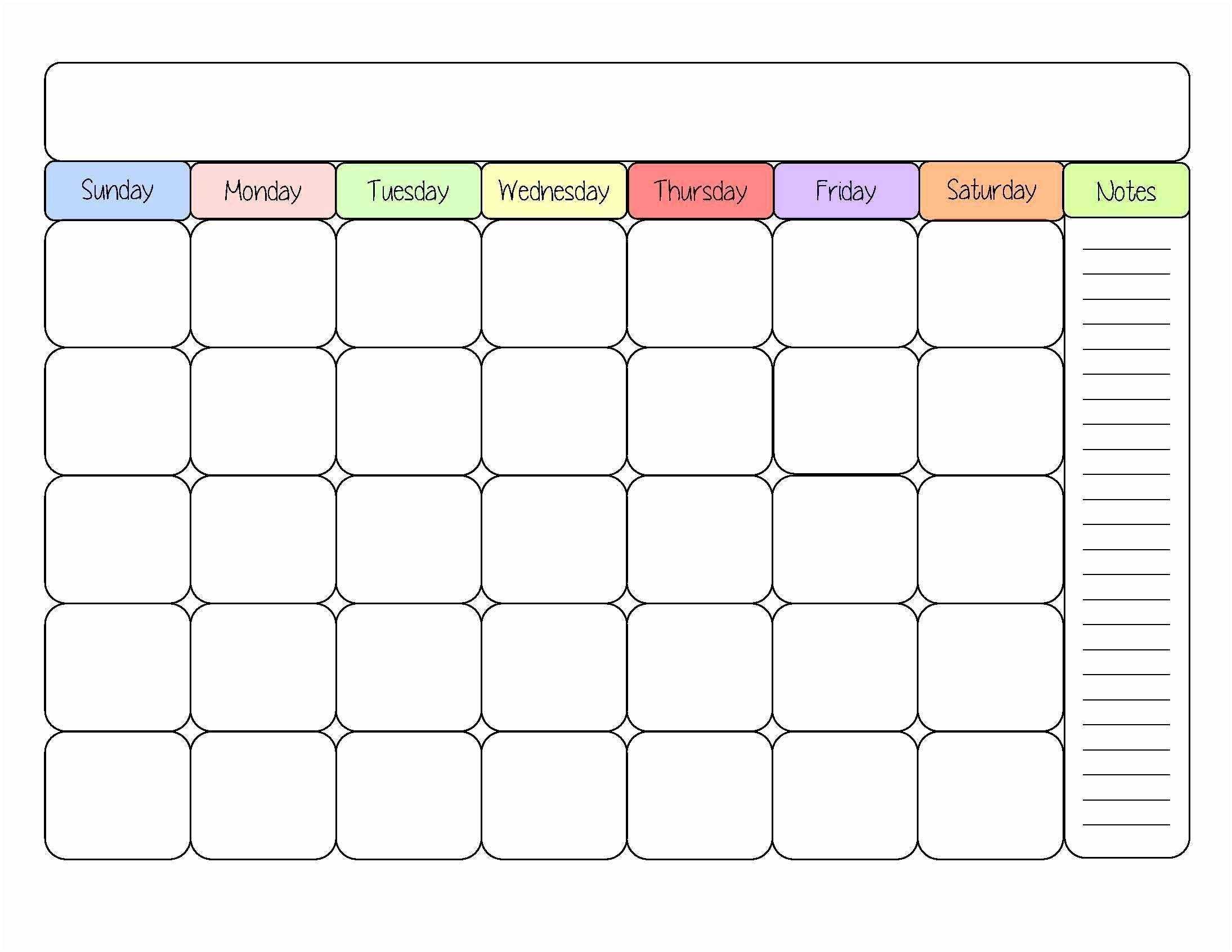 Month At A Glance Blank Calendar With Notes Download For In Within Month At A Glance Blank Calendar Template