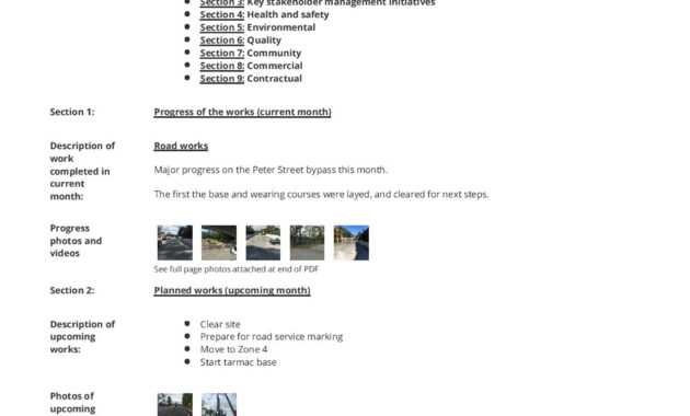 Monthly Construction Progress Report Template: Use This for Monthly Status Report Template