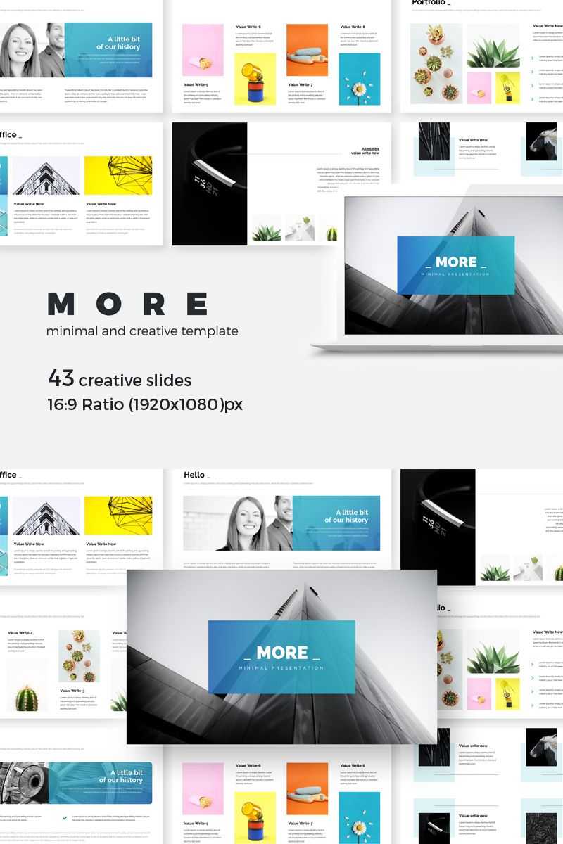 More – Minimal Creative Presentation Keynote Template Throughout Keynote Brochure Template