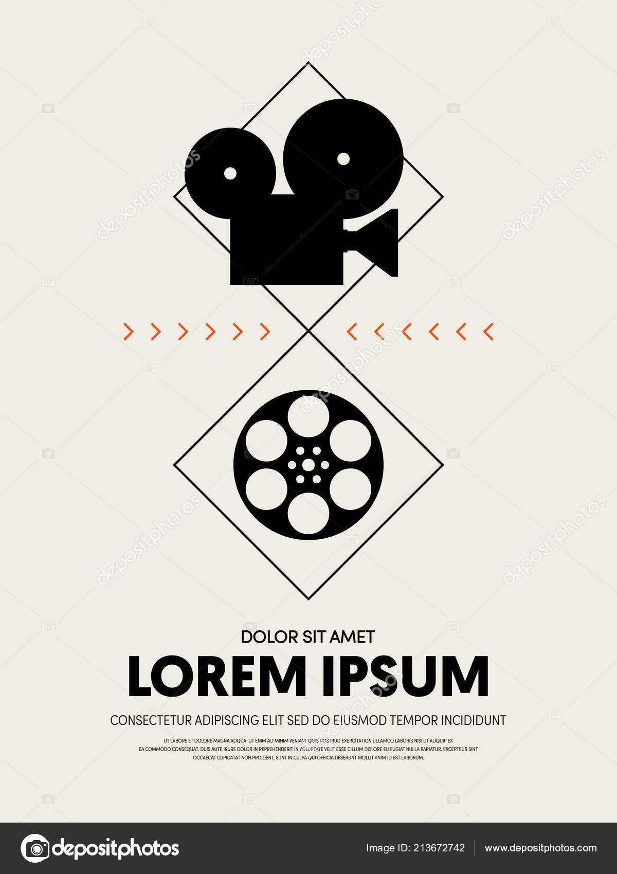 Movie Film Festival Poster Template Design Modern Retro Pertaining To Film Festival Brochure Template