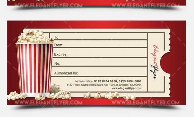 Movie Gift Certificate Psd Printable in Movie Gift Certificate Template