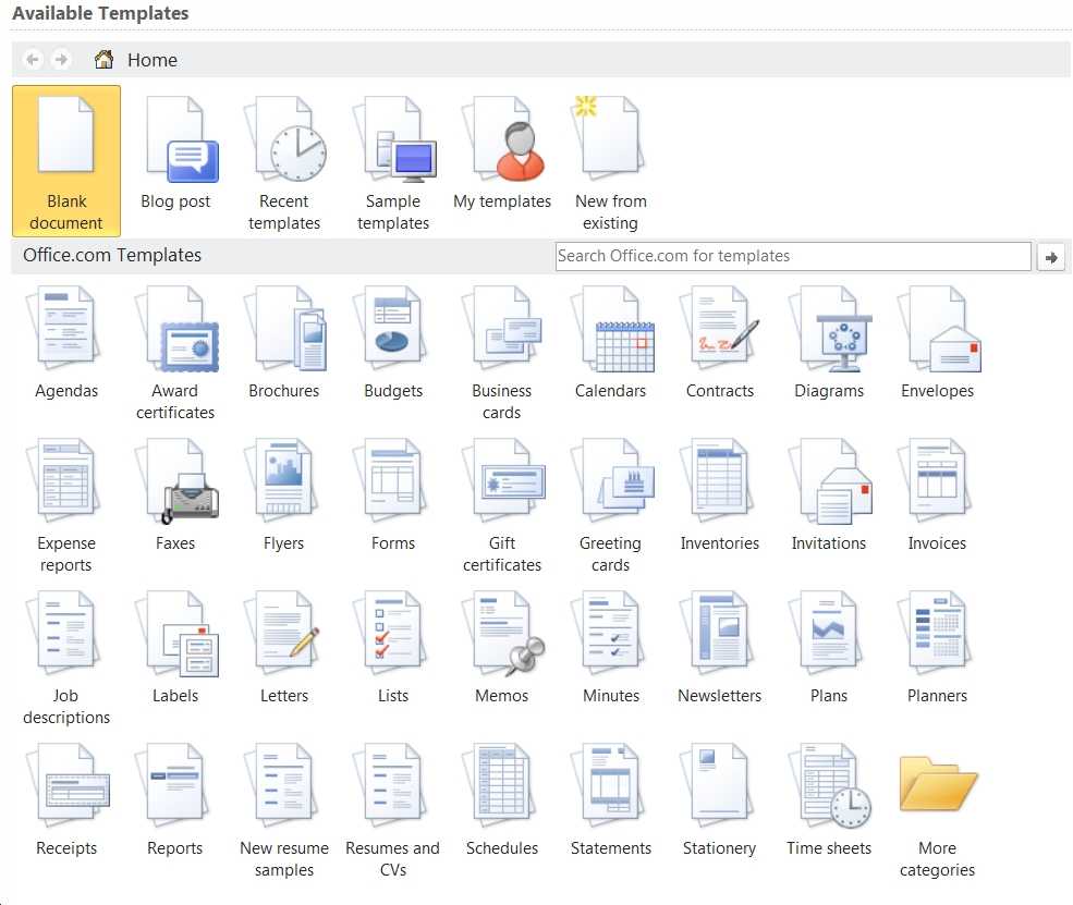 Ms Word 2010 — All The Templates You Need And Then Some With How To Use Templates In Word 2010