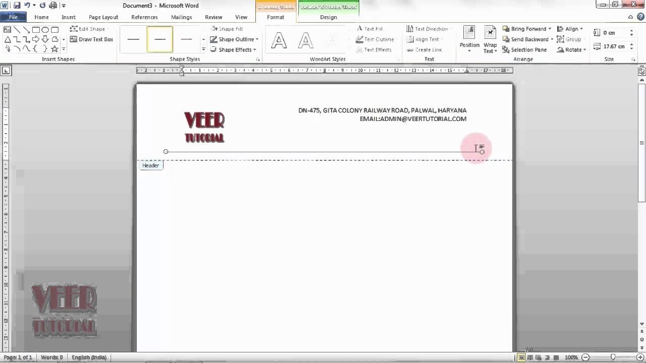 Ms Word 2010 | How To Create Custom Header And Footer Throughout Header Templates For Word