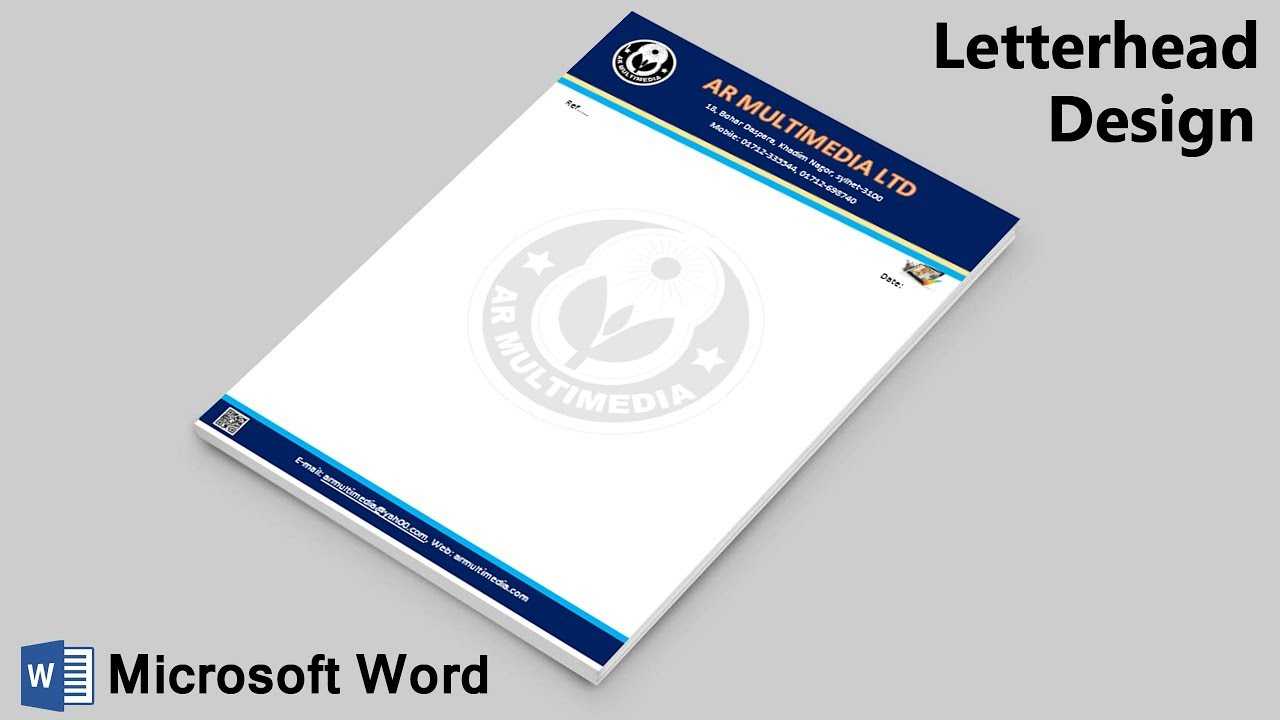 Ms Word Tutorial: How To Make Letterhead Design In Microsoft Word 2019|Ms W  Pad {Ar Multimedia} With Regard To How To Create A Letterhead Template In Word