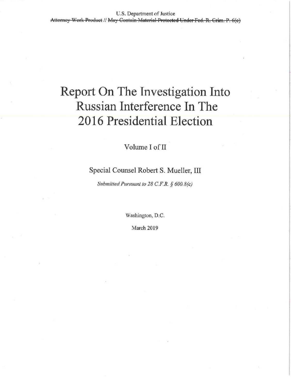 Mueller Report – Wikipedia For Sample Fire Investigation Report Template
