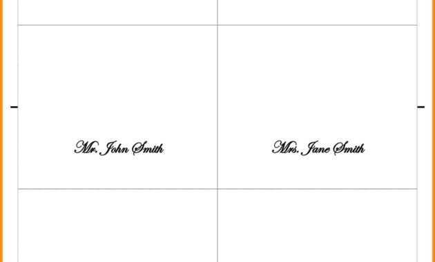 Name Tent Template – Wepage.co within Fold Over Place Card Template