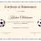 National Youth Football Certificate Template within Football Certificate Template