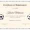 National Youth Football Certificate Template Within Football Certificate Template