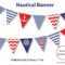 Nautical Banner, Printable Banner, Nautical, Diy Party, Navy Throughout Nautical Banner Template