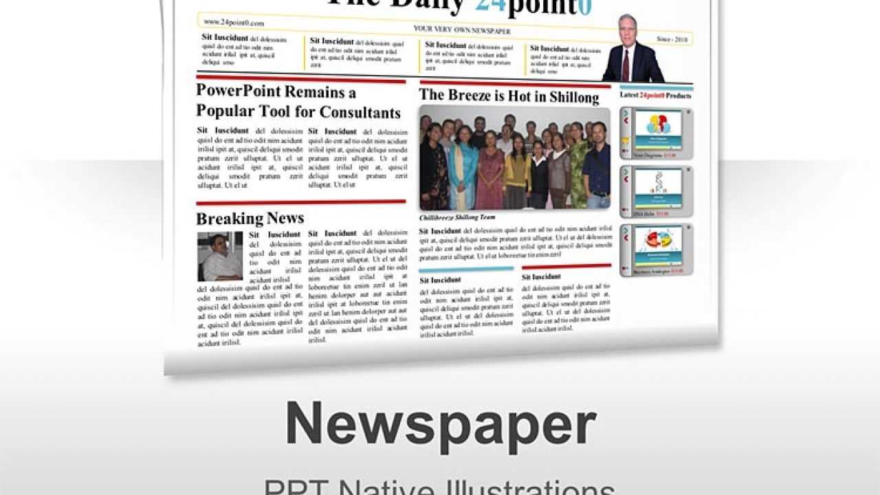 Newspaper Powerpoint Template Throughout Newspaper Template For Powerpoint