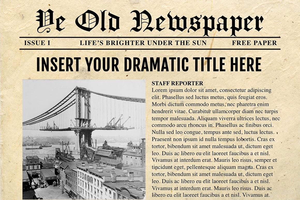 Newspaper Template For Powerpoint - Vsual Inside Newspaper Template For Powerpoint