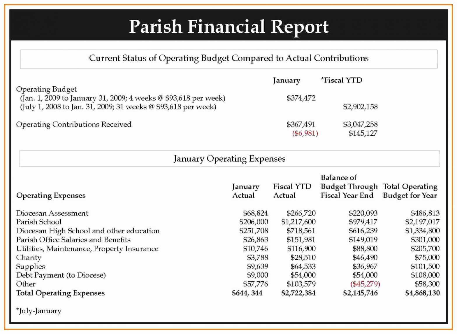 Non Profit Financial Statement Template Excel Then Monthly Inside Non Profit Monthly Financial Report Template