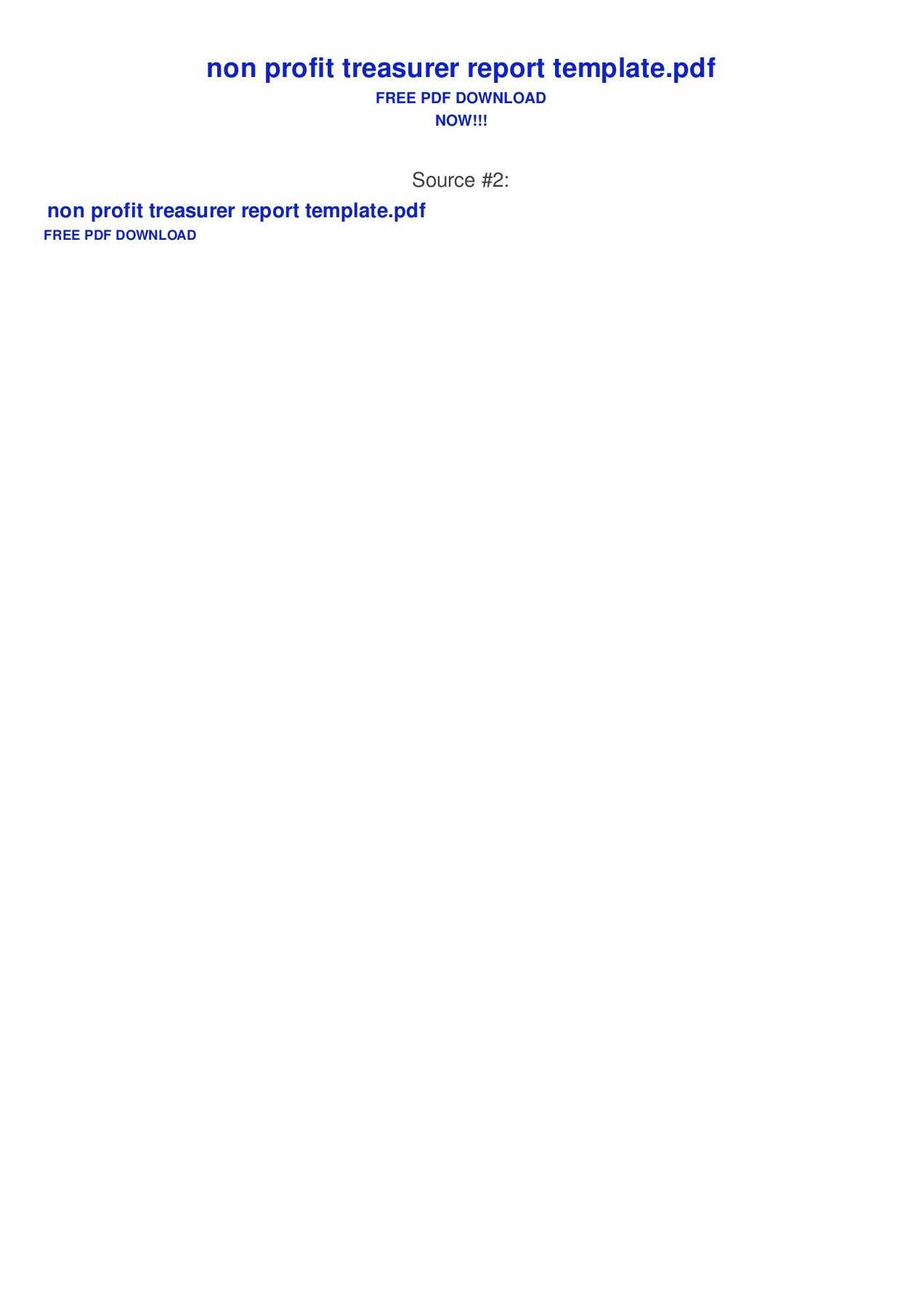 Non Profit Treasurer Report Template Inside Non Profit Treasurer Report Template