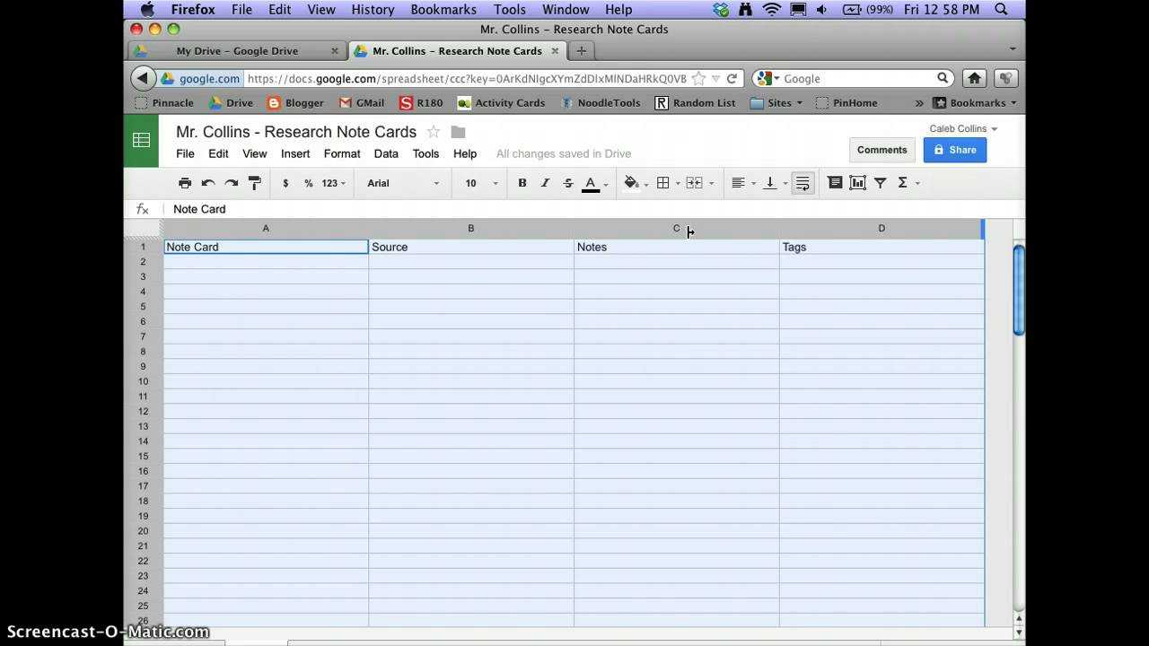 Note Cards In Google Drive With Regard To Google Docs Index Card Template