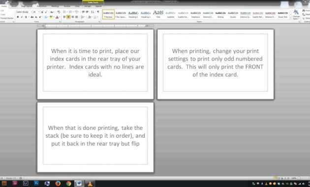 Note/index Cards - Word Template for Index Card Template For Pages