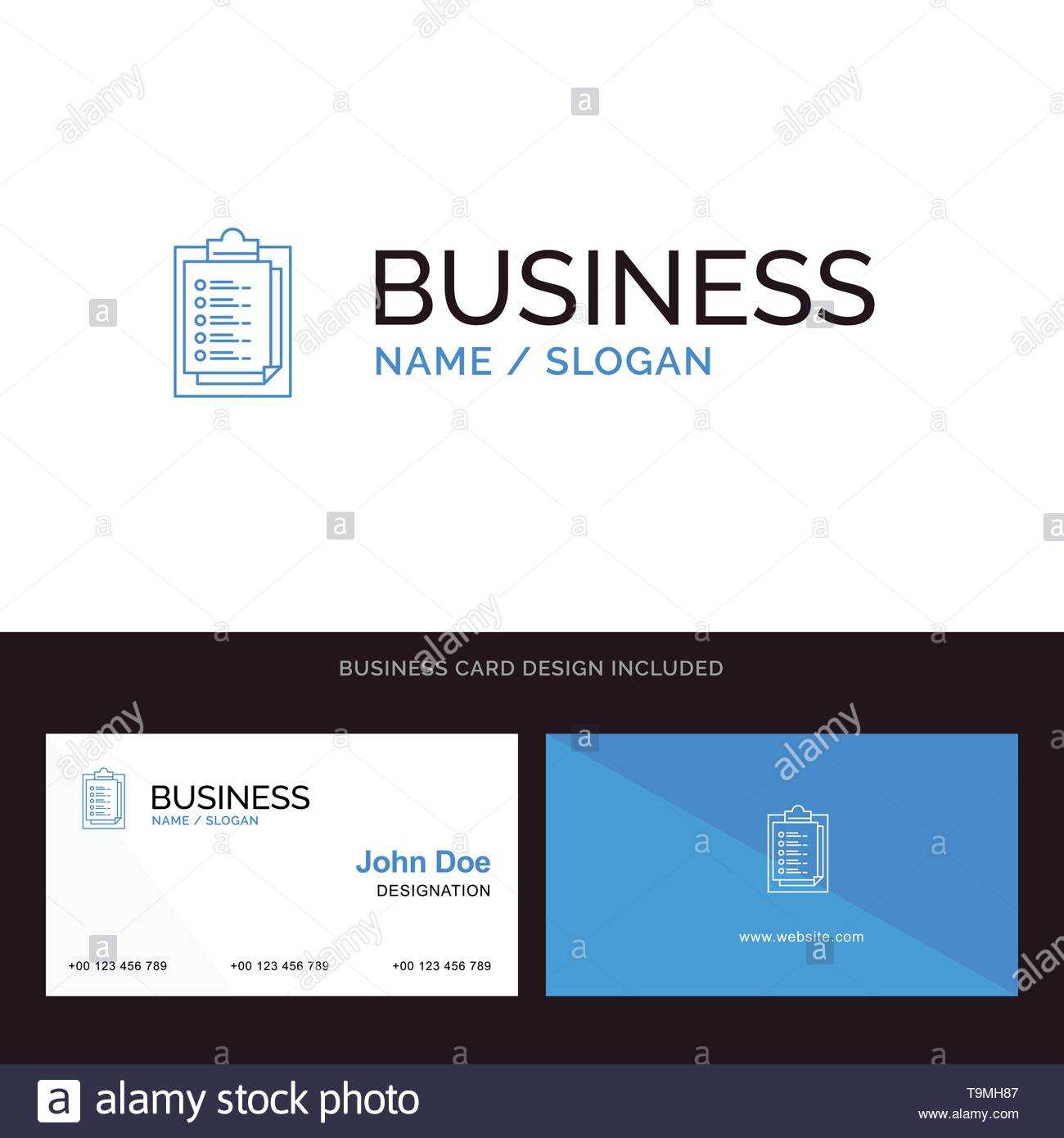 Notepad, Report Card, Result, Presentation Blue Business Pertaining To Result Card Template